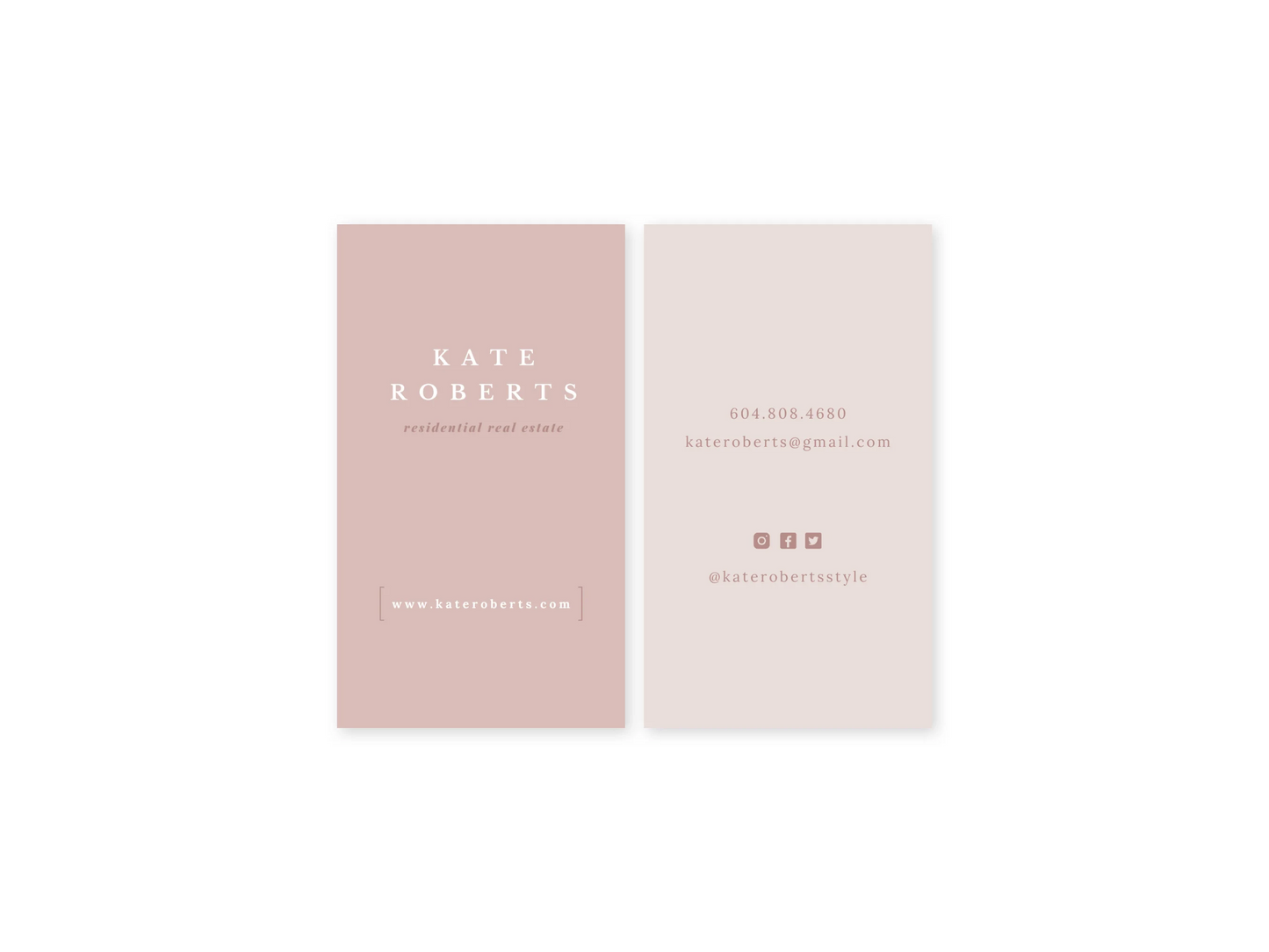 Modern Business Card Template Blush Pack