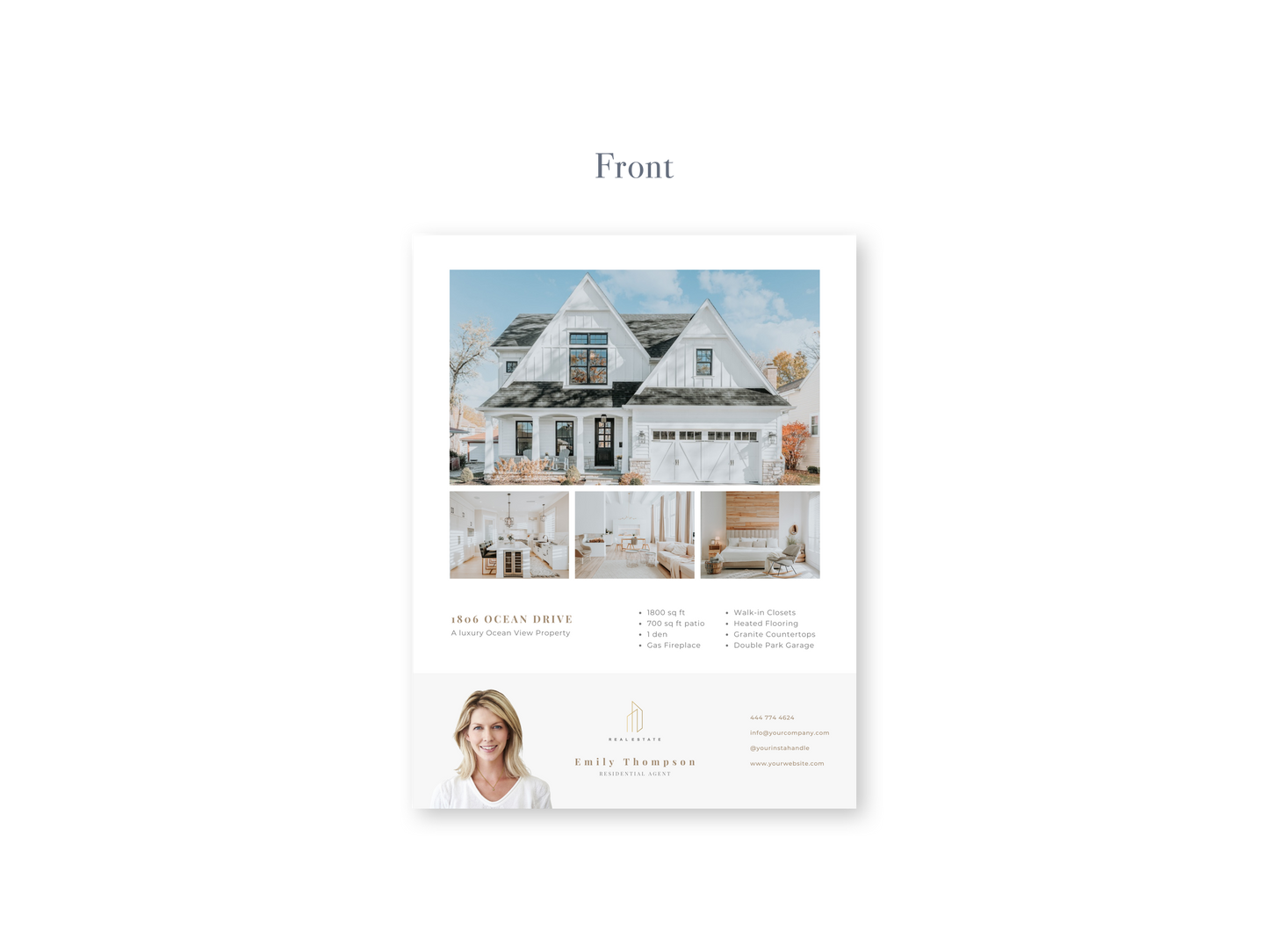 Harper Double Sided Property Flyer Feature Sheet