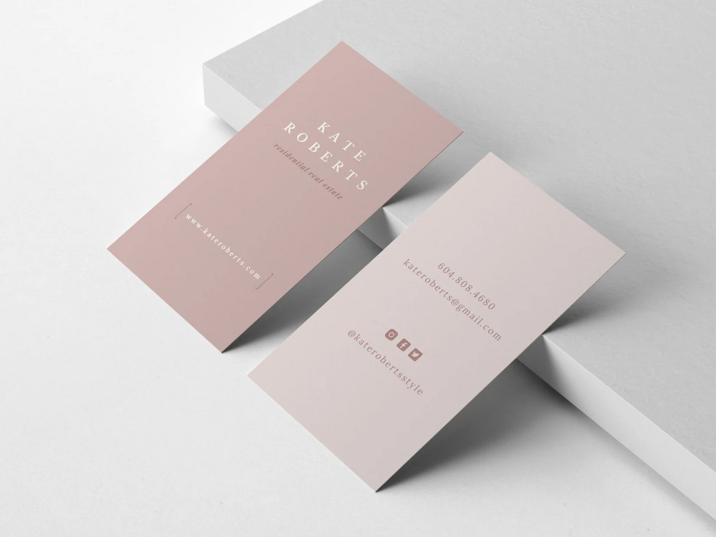 Modern Business Card Template Blush Pack