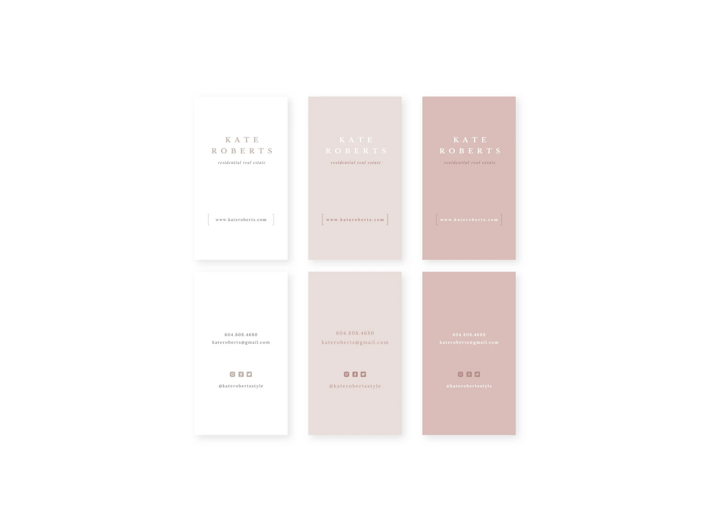 Modern Business Card Template Blush Pack