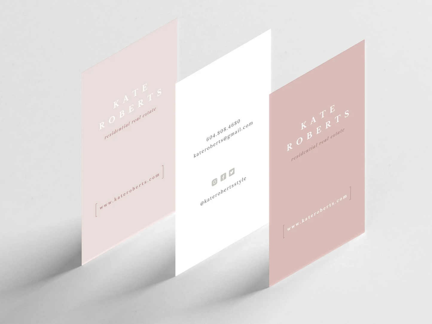 Modern Business Card Template Blush Pack