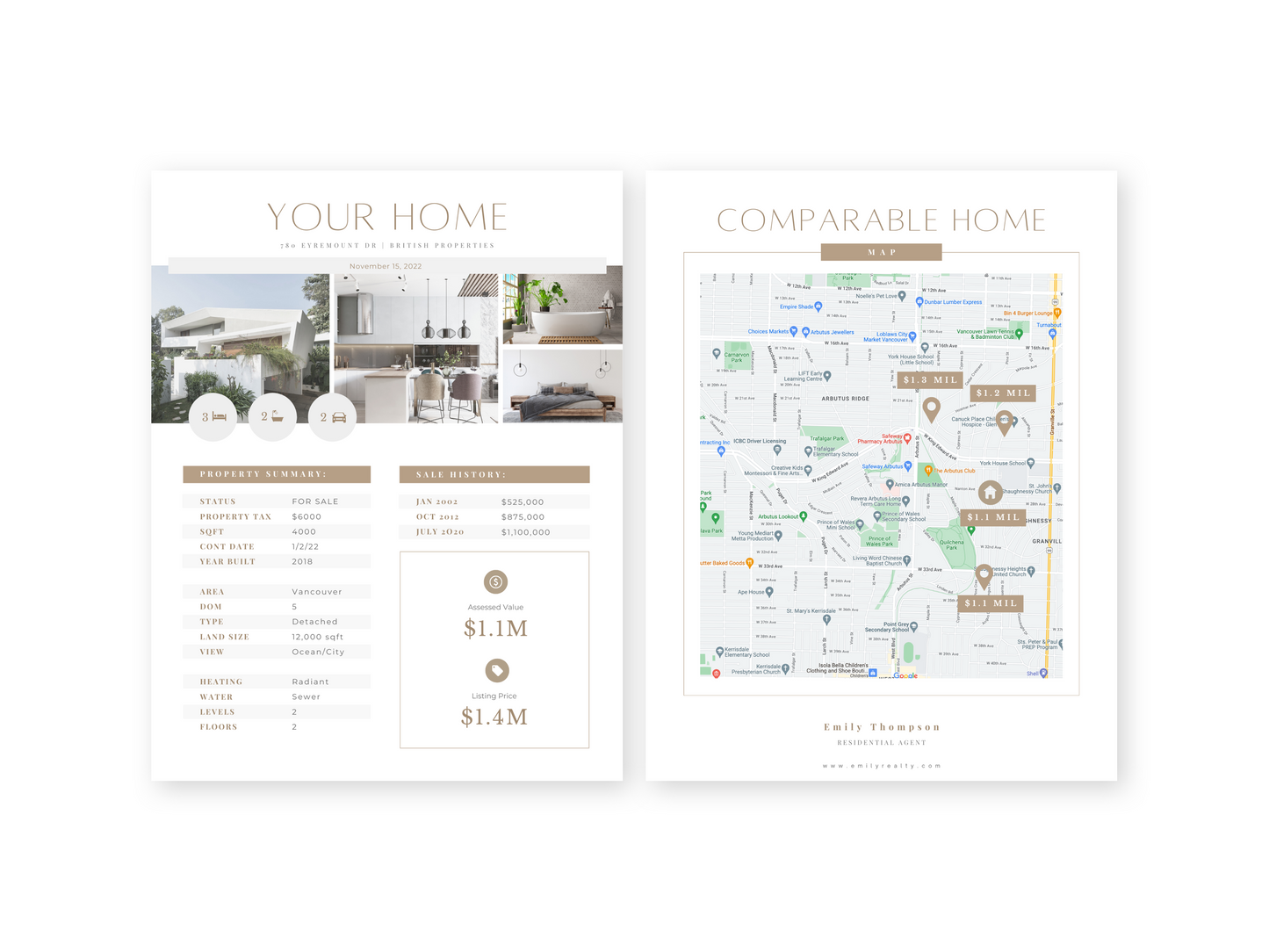 Harper Real Estate Property Comparison Flyers