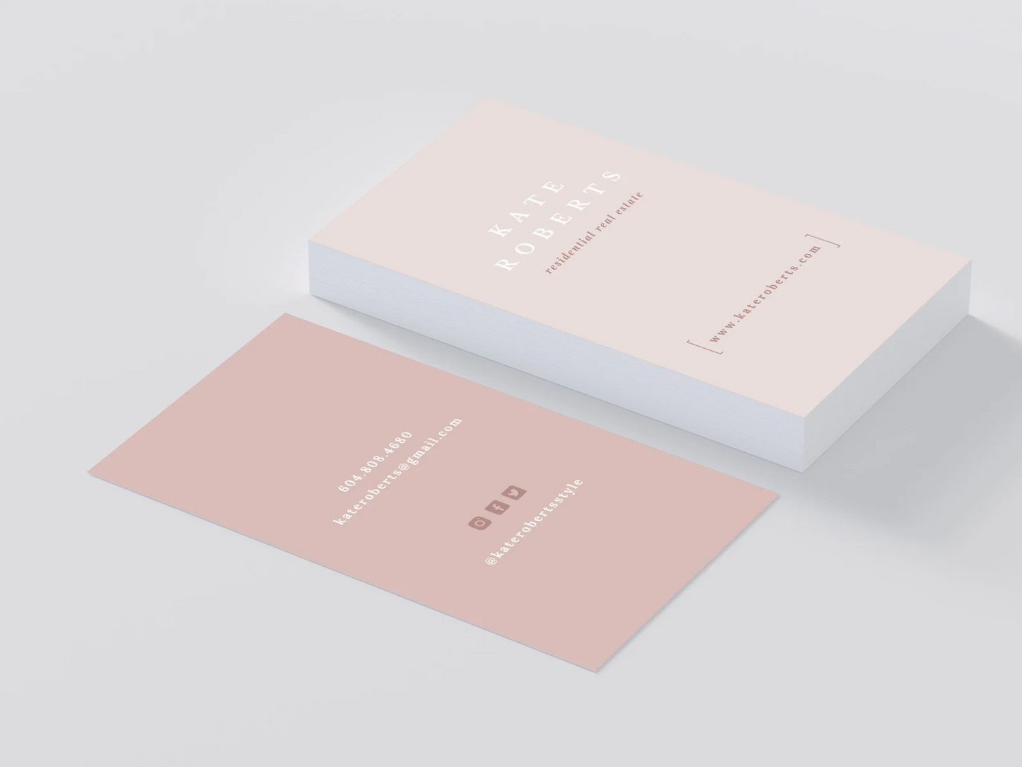 Modern Business Card Template Blush Pack