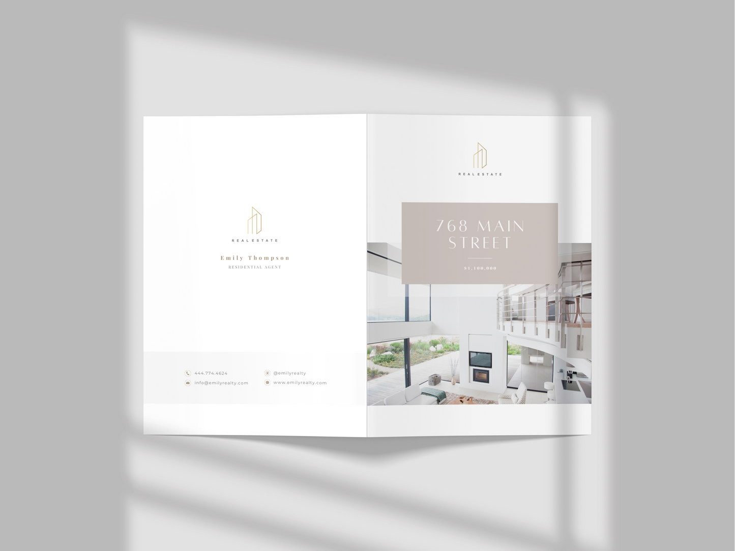 Harper Real Estate Bi-Fold Feature Sheet Template