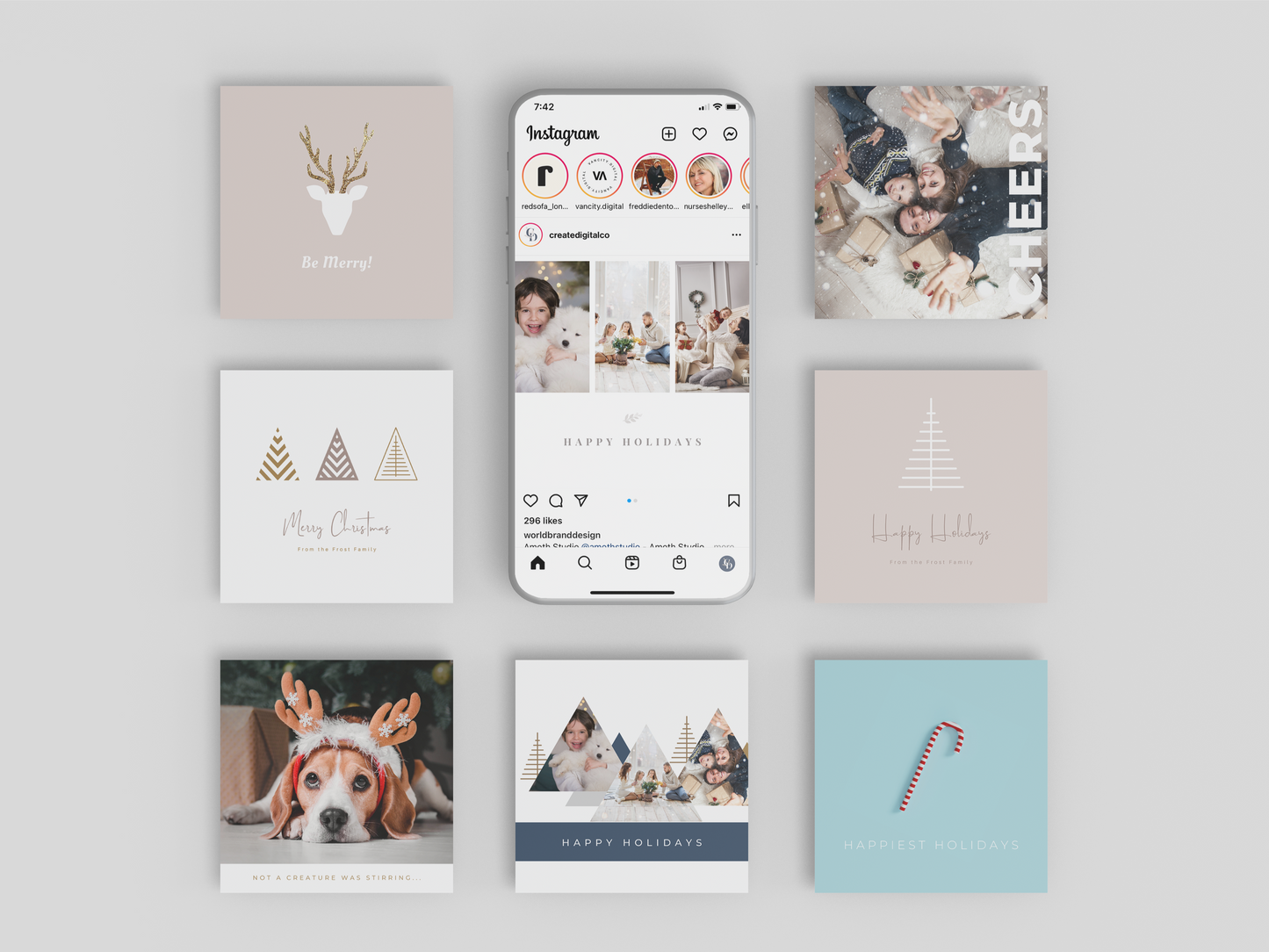 10 Modern Holiday Realtor Greeting Card Templates