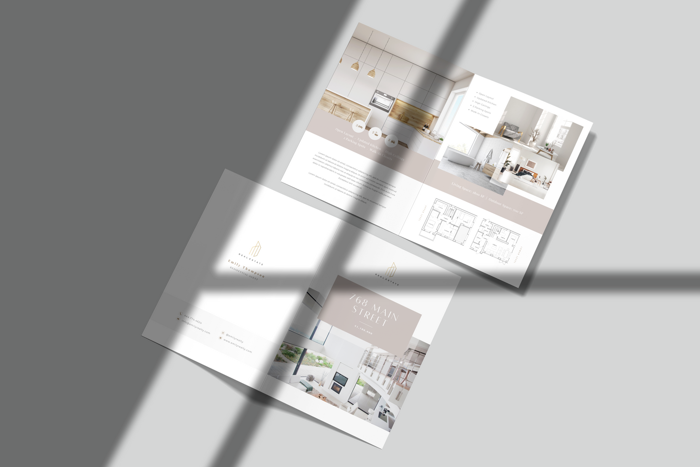 Harper Real Estate Bi-Fold Feature Sheet Template