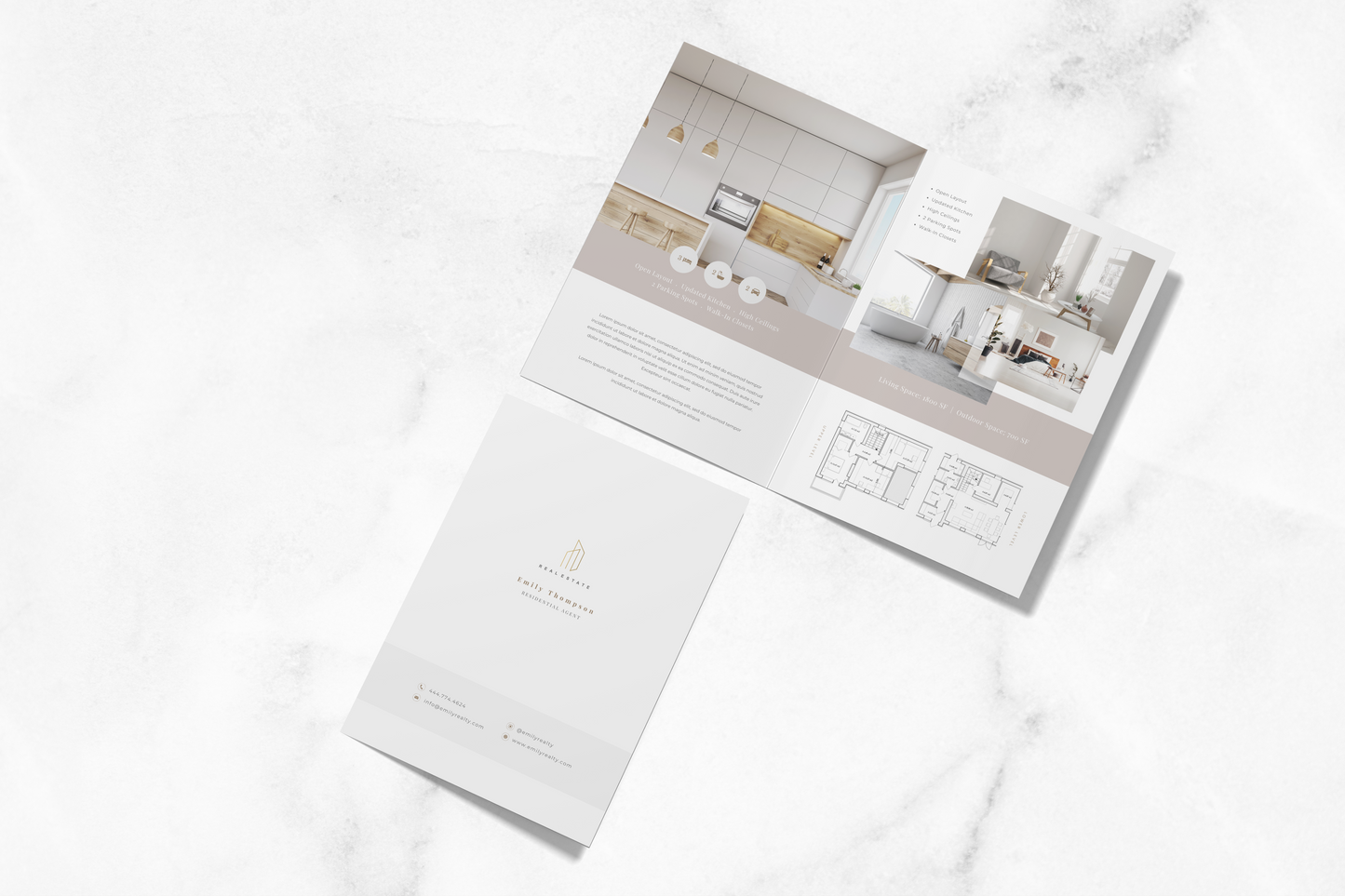 Harper Real Estate Bi-Fold Feature Sheet Template