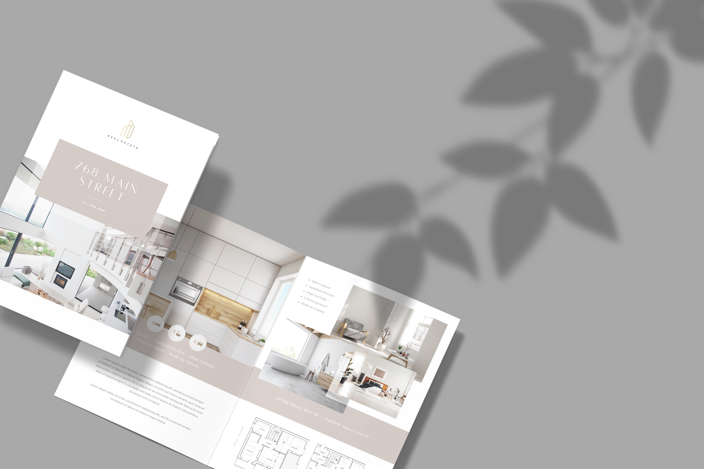 Harper Real Estate Bi-Fold Feature Sheet Template