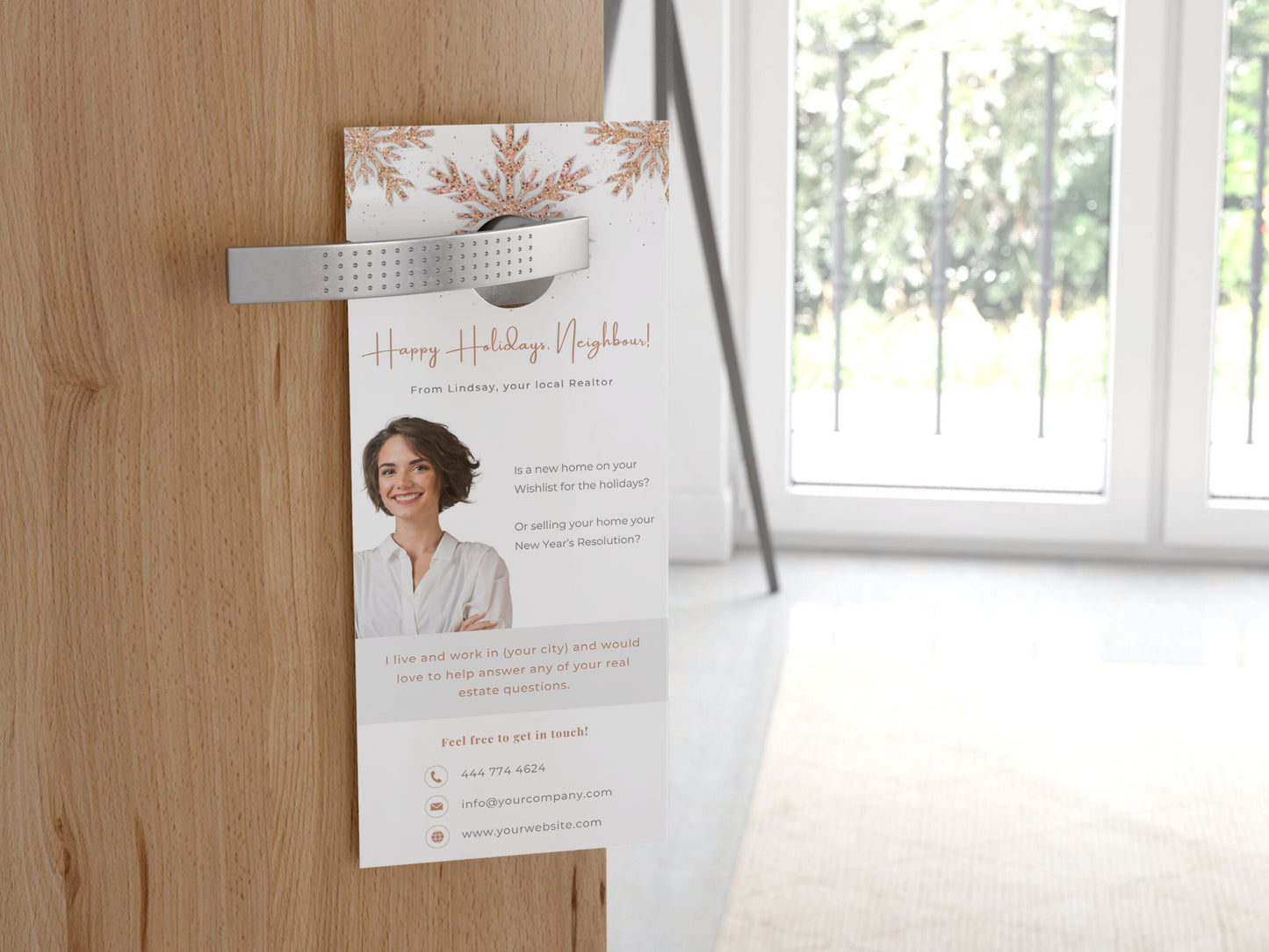 Realtor Winter Printable Door Hanger