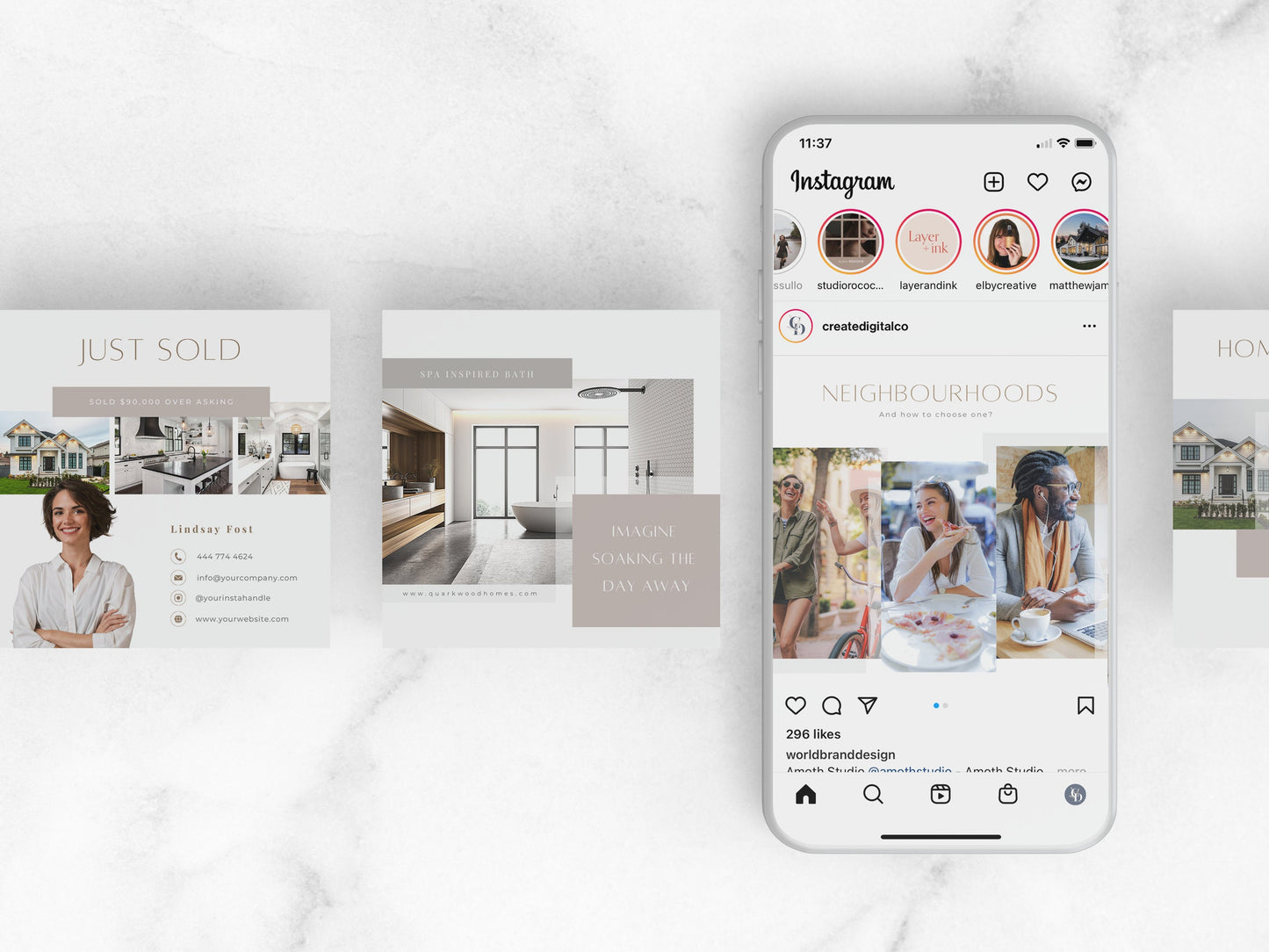 Harper Real Estate Instagram Post Templates