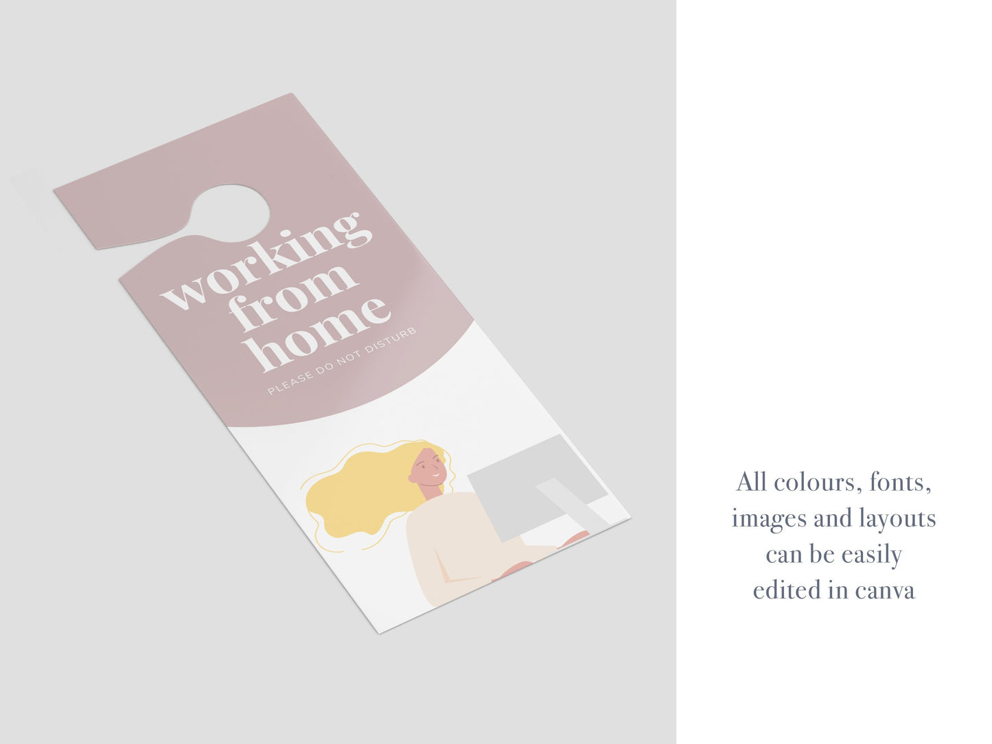 Modern & Editable Do Not Disturb Door Sign