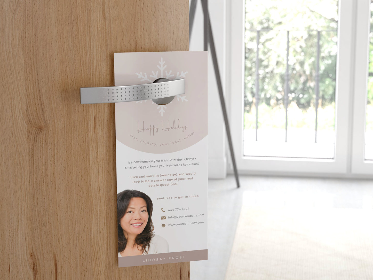 Realtor Happy Holidays Door Hanger