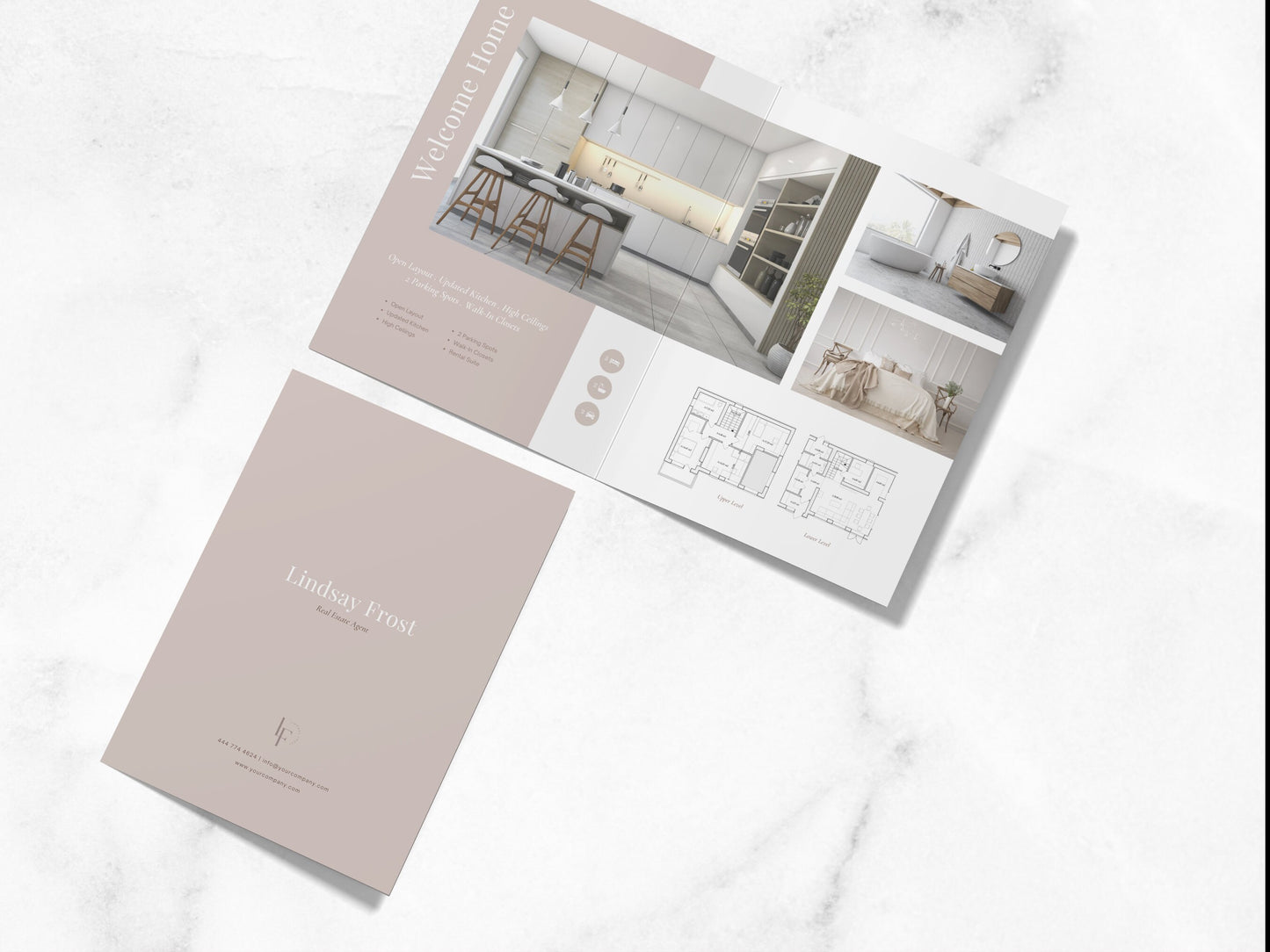 Stella Real Estate 17 x 11 inch Bifold Flyer Marketing Template