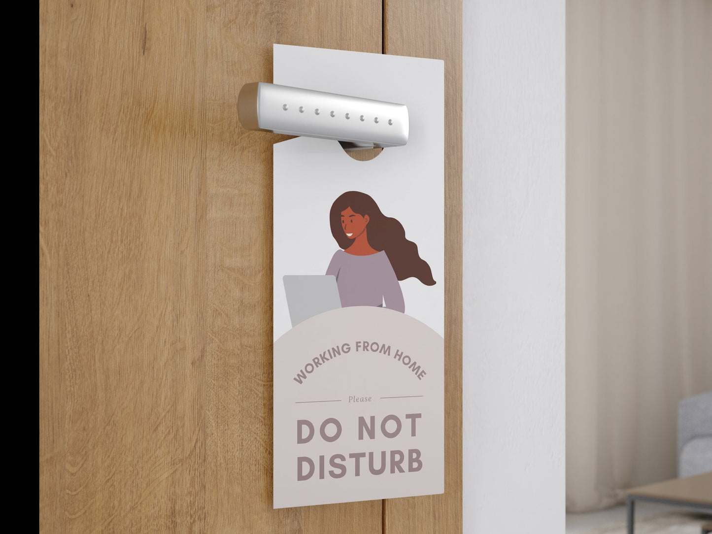 Personalized Work From Home Door Knob Hanger