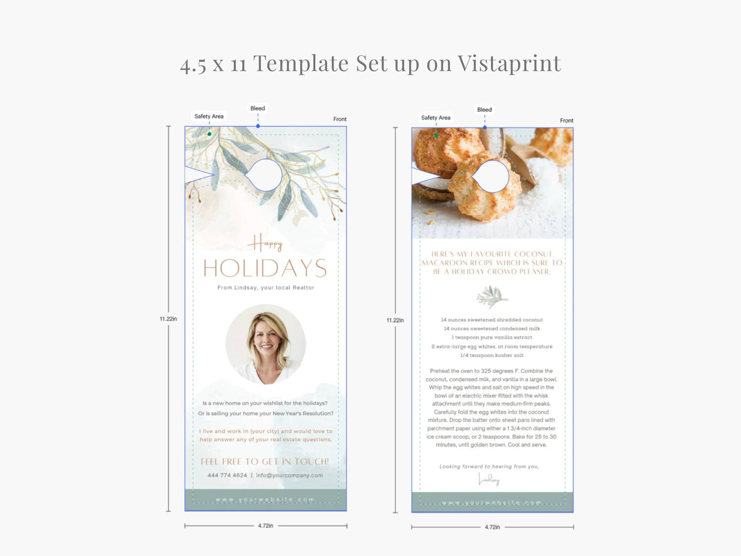 Realtor Holiday Cheer Printable Door Hanger