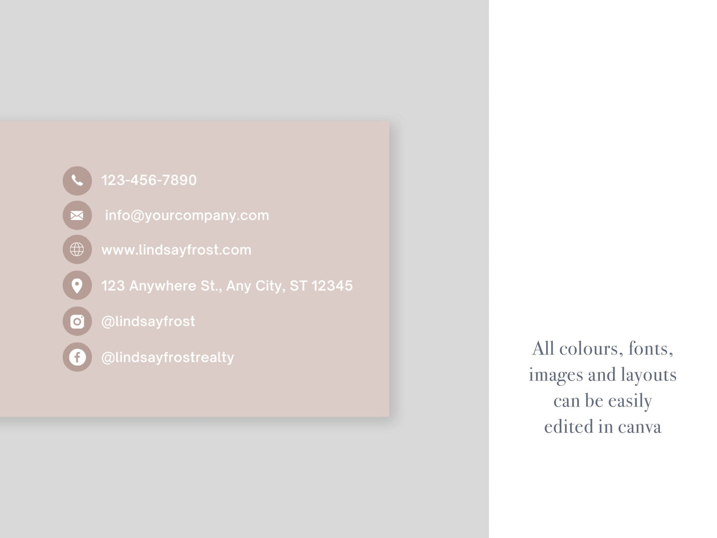 Stella Minimalist & Modern Customizable Business Card Template