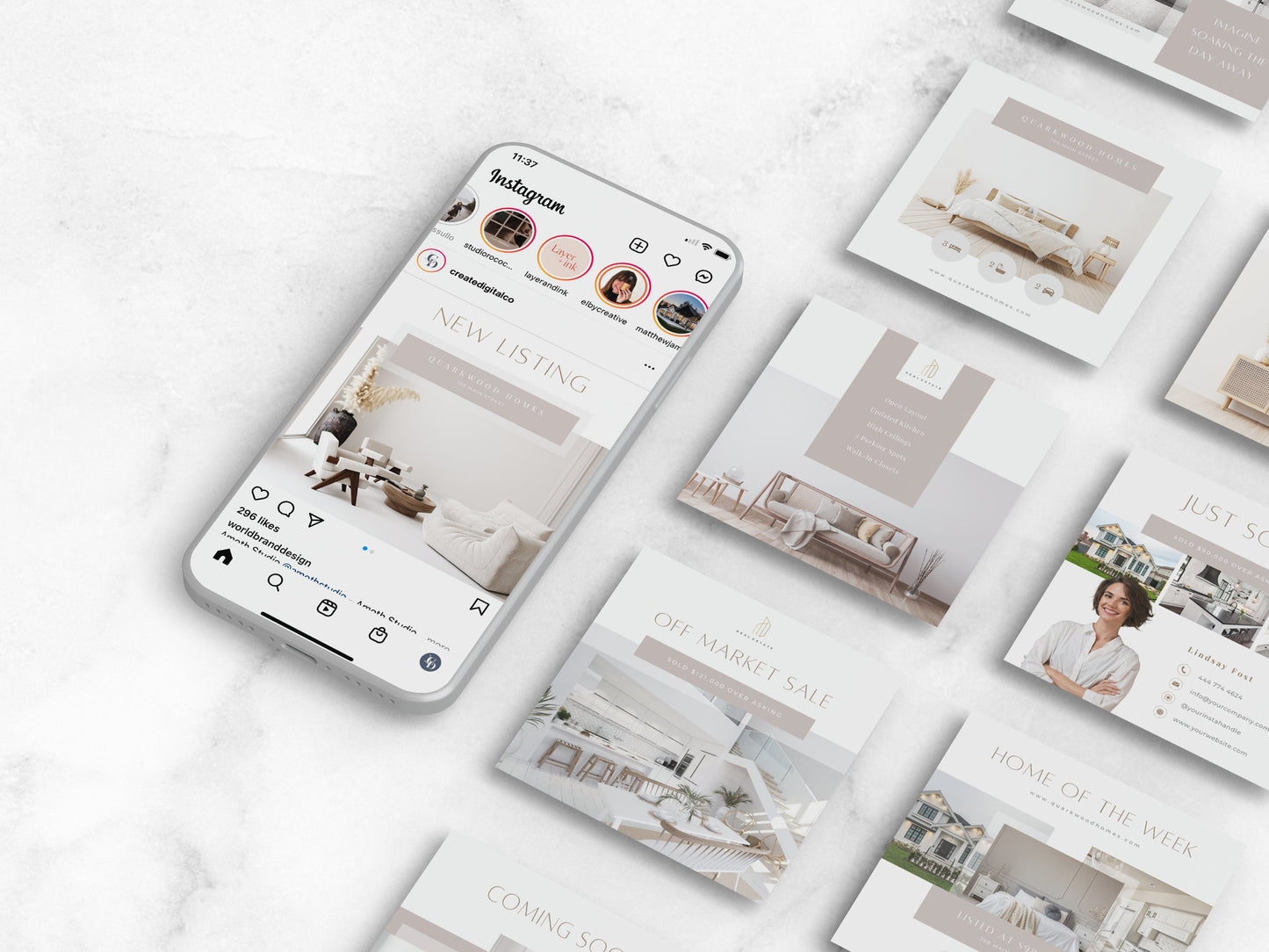 Harper Real Estate Instagram Post Templates