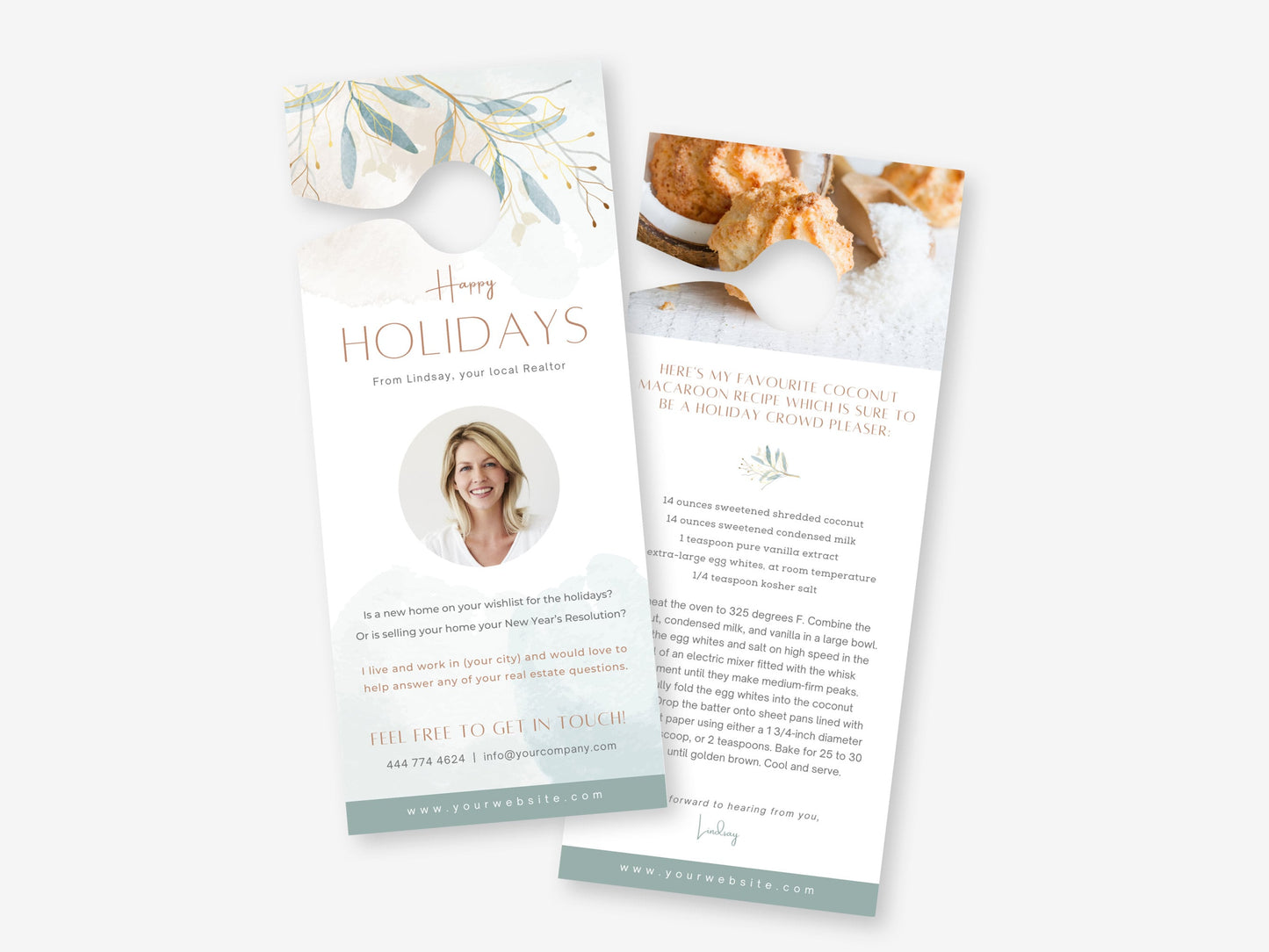 Realtor Holiday Cheer Printable Door Hanger