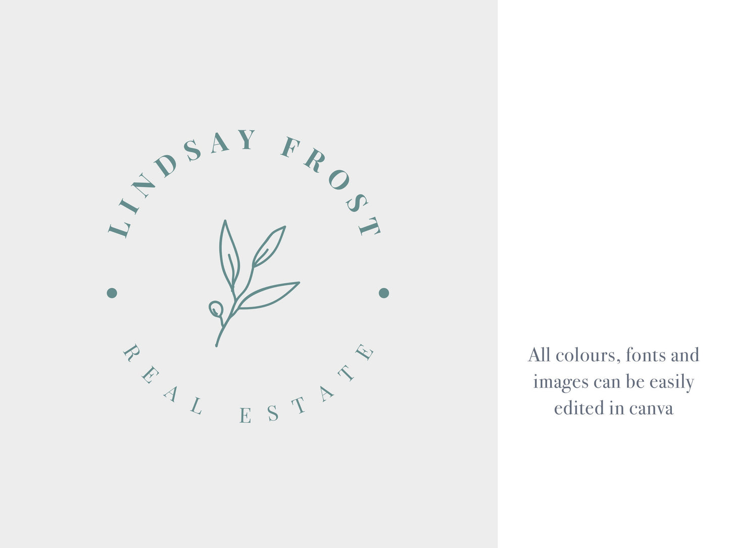 Pre-made Editable Realtor Logo for Canva